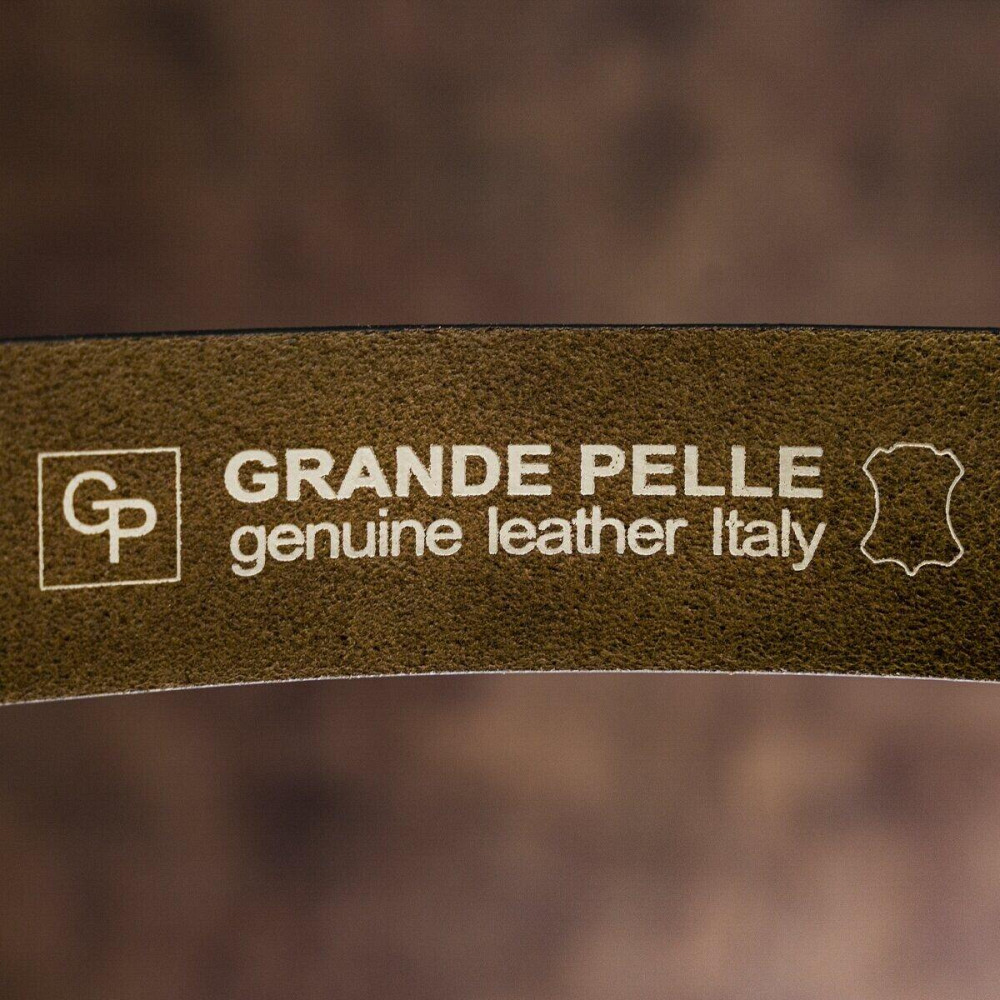 Ремень мужской под джинсы GRANDE PELLE 11255 Шоколадный Киев - изображение 8