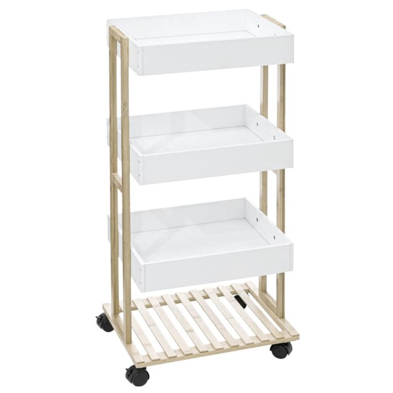 Этажерка для ванной на колёсиках 