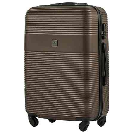 Валіза пластикова Wings 5398 середня 65 см коричнева Київ