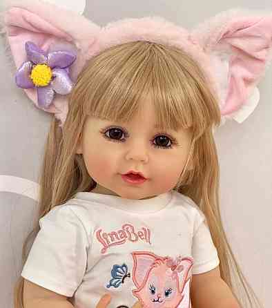 Реалистичная кукла реборн девочка Лина 55 см с аксессуарами и одеждой. Харьков