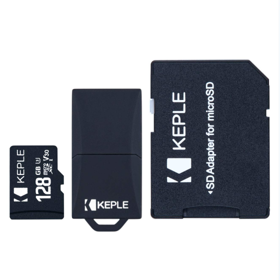 Карта памяти Keple microSD 128 ГБ Class 10 UHS-I U1, 30 МБ/с, SD-адаптер + USB-кардридер, повреждена коробка Киев