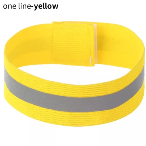 Светоотражающий браслет на одежду 4 см на 35 см желтый Киев - изображение 1