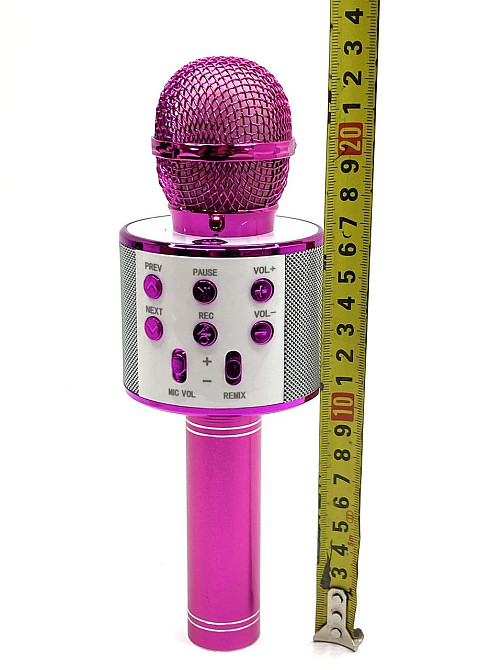 Мікрофон бездротової караоке bluetooth USB колонка Фіолетовий (С 48340) Чернігів - фото 4