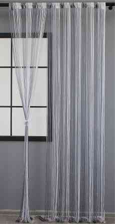 Штори-нитки "Кісея" з люрексом Сірий з білим 300х300см 1 шт (61-050) Київ