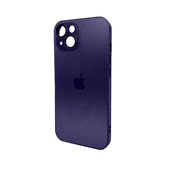 Чохол для смартфона AG Glass Matt Frame Color Logo for Apple iPhone 15 Deep Purple Киев