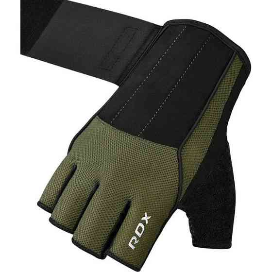 Рукавички для фітнесу RDX W3 ARMY GREEN WITH EVA PADDING-S Каменское