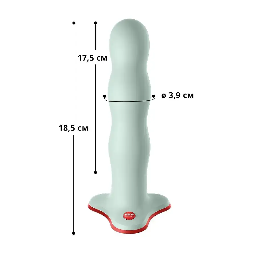 Фалоімітатор Fun Factory BOUNCER Light Green, кульки всередині, ефект вібрації, діаметр 3,9 см Львів - фото 5