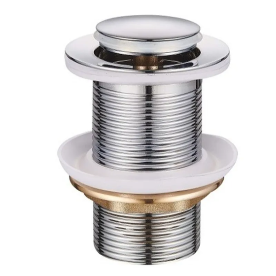 Донний клапан для раковини без переливу Mixxus POP-UP-06 автоматичний (Click-Clack) (Колір хром) 1 1/4'' (MI6138) Київ