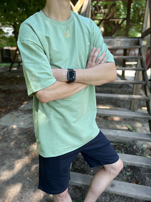 Літній костюм oversize unisex ТРИЗУБ (шорти + футболка) Чернівці - фото 2