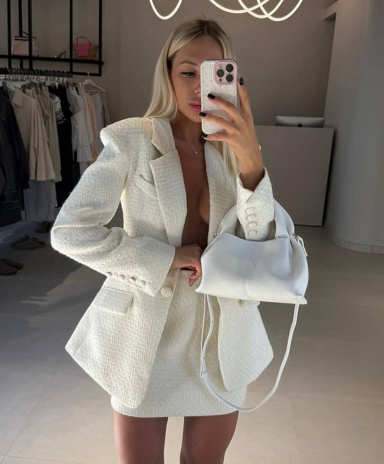 Жіночий стильний твідовий костюм із тканини: Твід Шанель 46/48 Одеса - фото 5