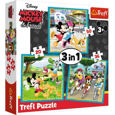 Пазл Trefl Mickey&friends Микки с друзьями 3 in1 (5900511348460) Винница - изображение 1