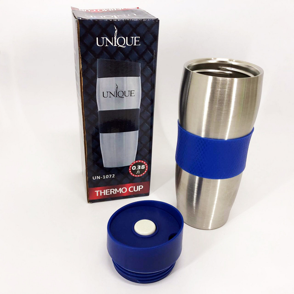 Хороший качественный термос UNIQUE UN-1072 0.38 л, Термофляга для напитков, Стильный компактный термос LI-90 Львов - изображение 2
