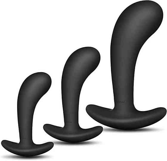 Secret Lover упаковка з 3 силіконових анальних пробок Training Set Black Дніпро