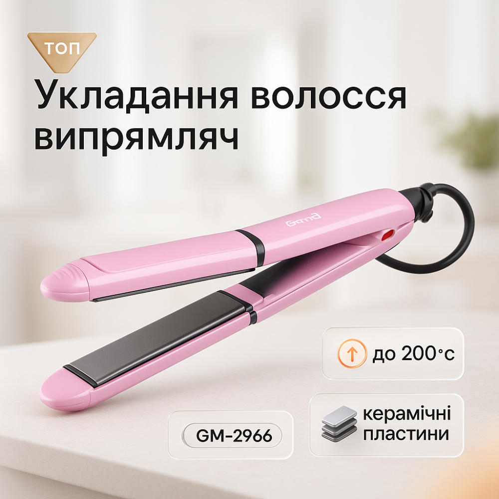 Плойка гофре для волос GEMEI, Утюжок с регулятором температуры, Лучший выпрямитель волос CY-45 Львов - изображение 13