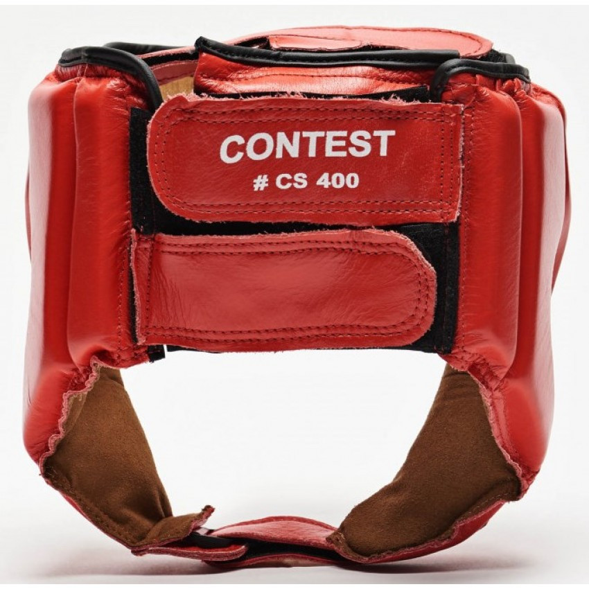 Боксерский шлем турнирный для соревнований красный натуральная кожа Leone Contest Red размер S Киев - изображение 7