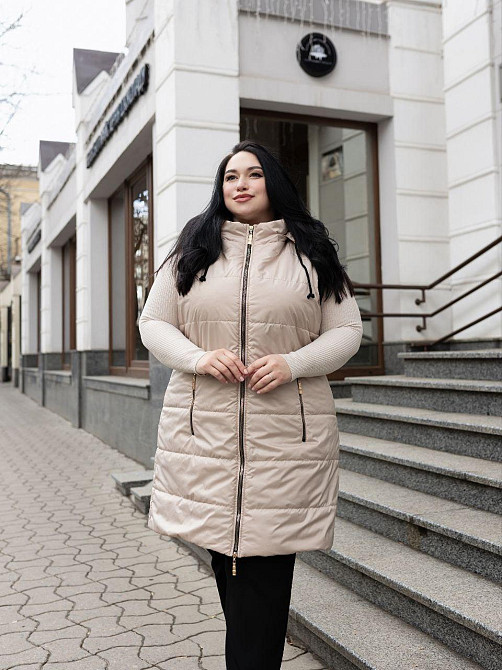 Женская длинная чёрная жилетка весна осень.  46-74р. Киев - изображение 10