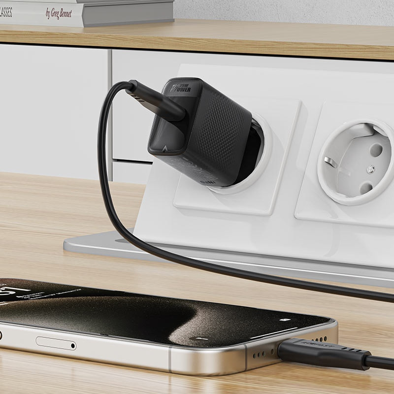 Зарядний пристрій 1xUSB-C 25W Gan A104 Fast Charger black Acefast Винница - изображение 7