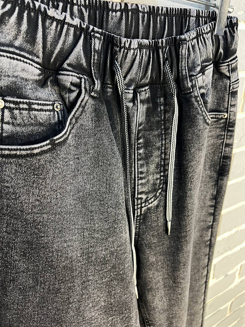 Джинсы женские Vanver 81957 МОМ на резинке шнурок утепленные батал черные, черный, 29, 29, 90 см, 120 см Киев - изображение 9