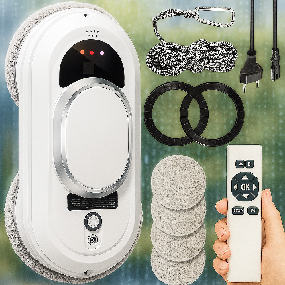 Робот для мытья окон с пультом + 4 насадки / Робот мойщик окон / Робот пылесос для окон Киев - изображение 1