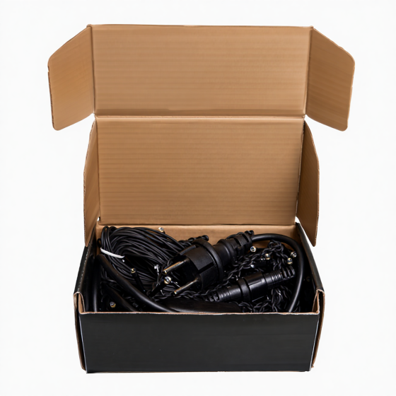 Garlando Новорічна гірлянда вулична Бахрома 6 м 105 LED чорний провід Жовтий 6МBY Коломыя