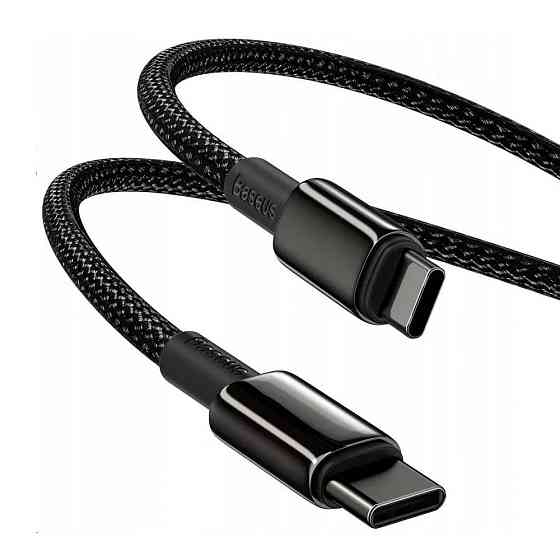 Кабель Baseus Tungsten Gold Fast Charging Data Cable Type-C to Type-C 100W 2m Black Одеса