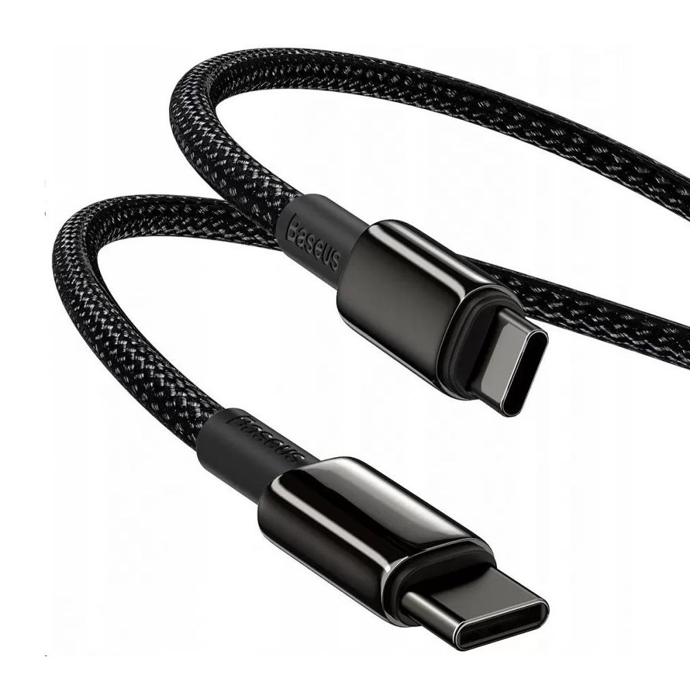 Кабель Baseus Tungsten Gold Fast Charging Data Cable Type-C to Type-C 100W 2m Black Одеса - фото 4