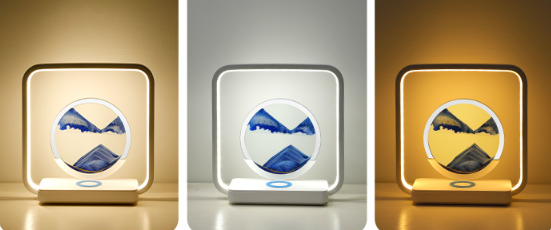 Ночник с регулировкой прикосновением, Песочная картина, рамка, светильник, ГОЛУБАЯ Кременчуг - изображение 6