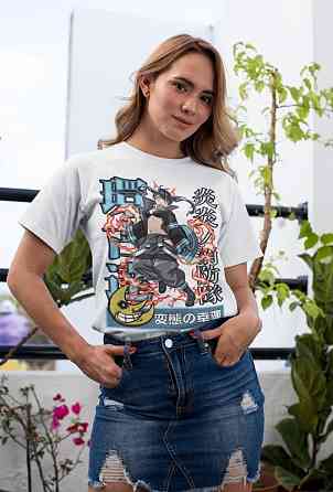 Футболка чоловіча з аніме принтом Аніме Фіре Форке Тамакі оверсайз (S/M/L) Чорний AnimeJ0013 Дніпро