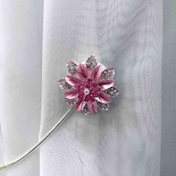 Магніти для штор та гардин "Flowers" набір 2 шт Рожевий (81-195) Київ