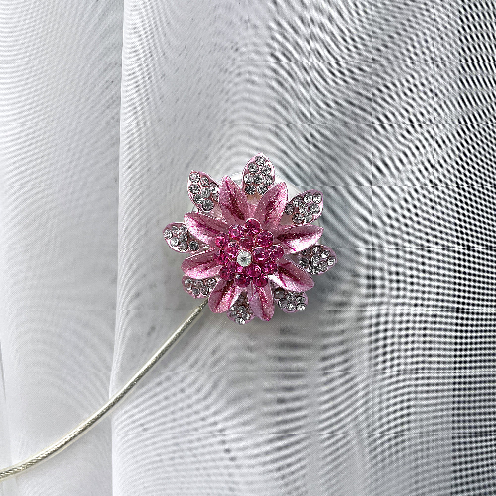 Магніти для штор та гардин "Flowers" набір 2 шт Рожевий (81-195) Київ - фото 3