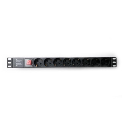 Силовий блок Eserver 19" 8 розеток, выкл., алюм. корпус PDU 220В, 16А (WT-2261A-GER-8WAY-WO) Вінниця - фото 2