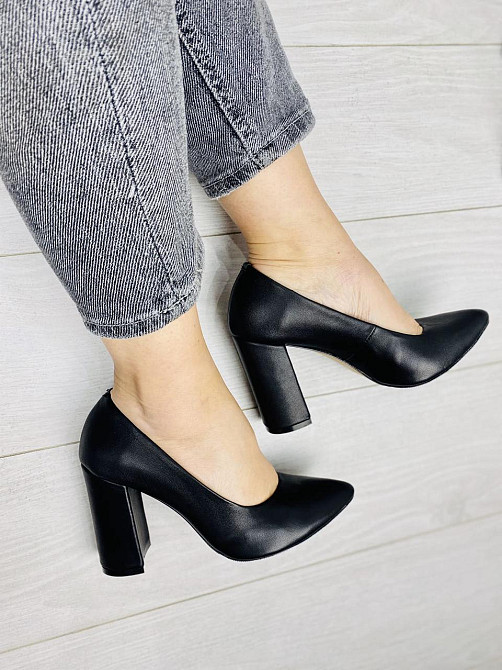 Ilona Туфлі жіночі ILONA чорні натуральна шкіра каблук 9.5 см розміри 36-40 (3192) Коломия - фото 5