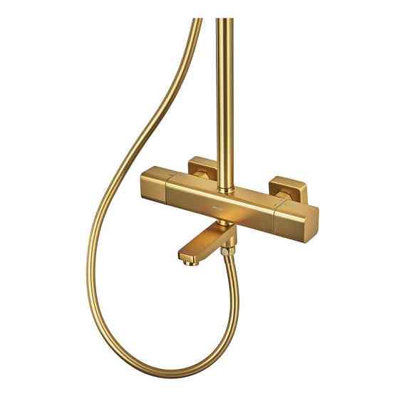 Душова колона Mixxus Premium VIRGO 009-J BRUSHED GOLD з термостатичним змішувачем,3 функції  ( MI6649 ) 20516 Харків