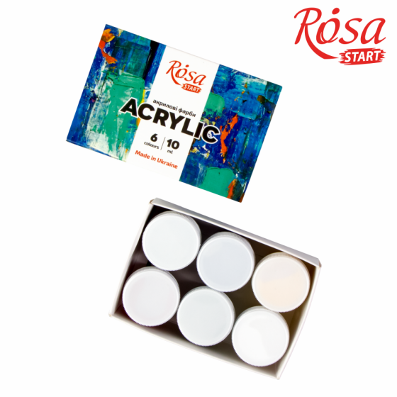 Набор акриловых красок COLOR 6×10мл ROSA START Киев