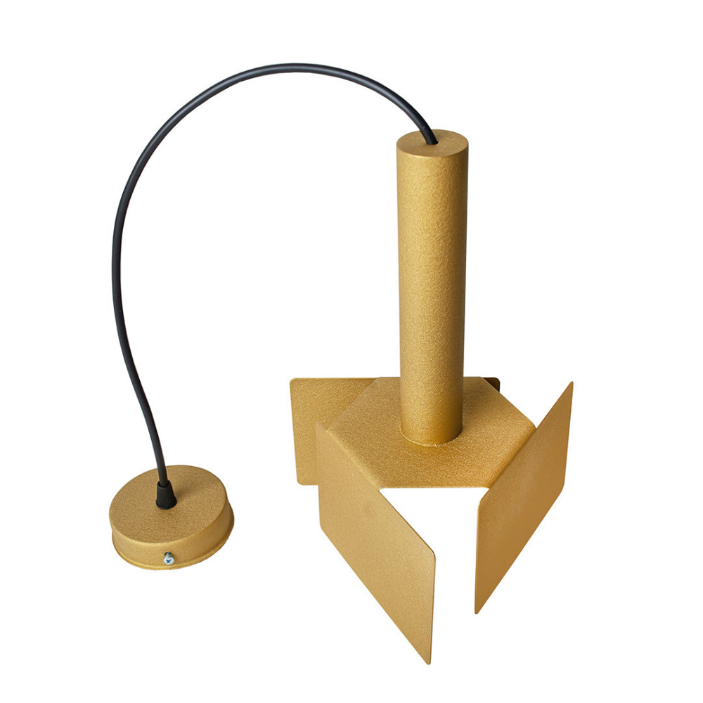 Светильник подвесной MSK Electric Turin в стиле лофт под лампу Е27 MR 2030 GD муар золото Киев - изображение 2