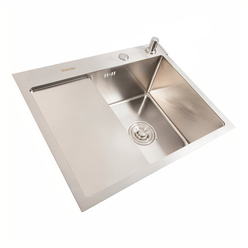 Кухонна мийка CM 58*48 R нержавійка VALESO Handmade (круглий сифон 3,0/0,8) Коломыя - изображение 2