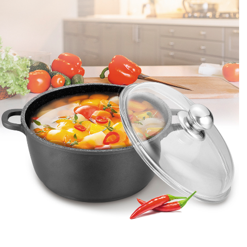 Каструля 4л скляна кришка MR-4624C Maestro Житомир