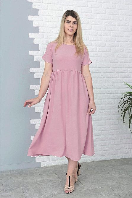 Літня сукня міді вільного крою "Ordinary" оптом | Батал Фрезовий, 50-52 Київ - фото 1