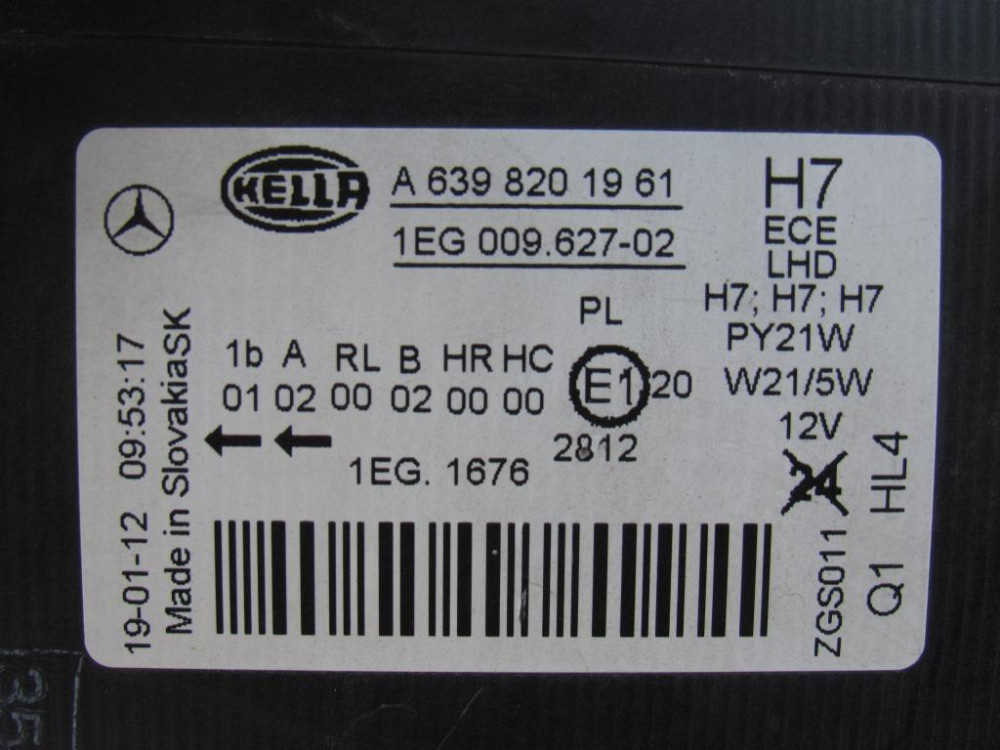 Фара права Mercedes Vito w639 2010-2014 Ковель - фото 1