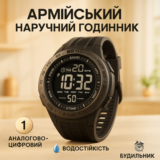 Спортивний міцний годинник SKMEI 2155BKBK, Водонепроникний годинник 50 м Брендовий чоловічий EF-49 Львів