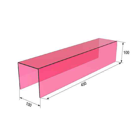 Подіум EKOSTAR П-обр 450х100х100 3мм пр рожевий Київ