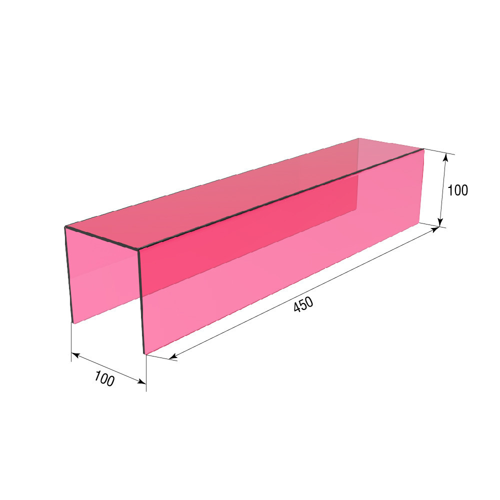 Подіум EKOSTAR П-обр 450х100х100 3мм пр рожевий Київ - фото 3
