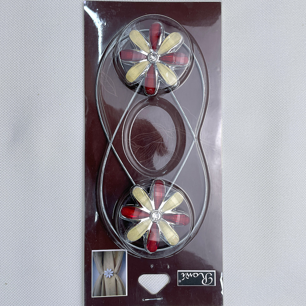 Магніти для штор та гардин "Квітка" набір 2 шт Червоний з жовтим (81-251) Київ - фото 8