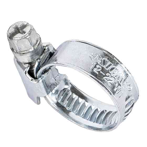 Хомут черв'ячний оцинкований 9 мм D12-22мм 25шт SIGMA (2511031) Київ