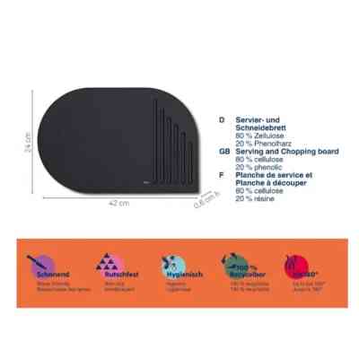 Доска для подачи Kela Nobel 42 х 24 см чорна (12866) Винница