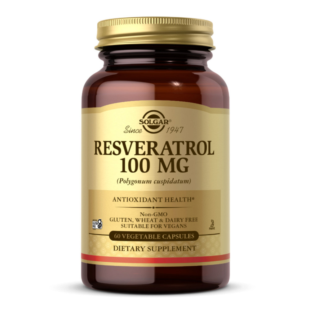 Ресвератрол Solgar Resveratrol 100mg 60 vcaps Київ - фото 1