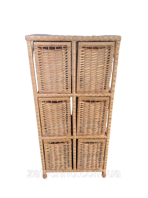 Комод плетеный из лозы на 6 ящиков Киев - изображение 1