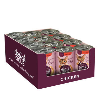 Влажный корм для кошек Delickcious Напиток с курицей 140 г (4820269141582) Винница - изображение 2