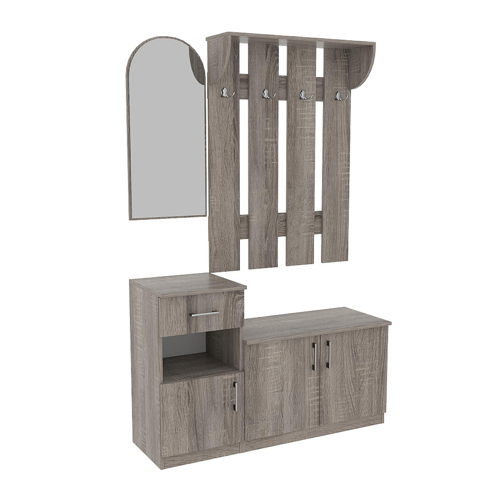 Прихожая Алиса, Дуб Сонома Трюфель, 1000/400/1880 Львов - изображение 1