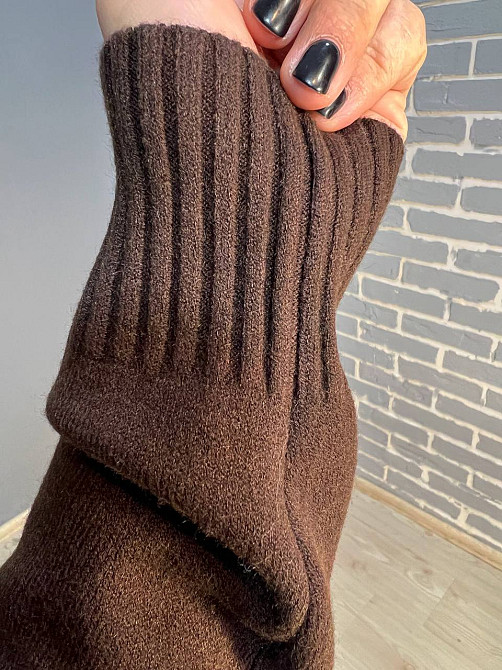 Сукня жіноча Accorddream 2858 светр довга оверсайз комір стійка розріз one size, коричневий, one size Київ - фото 9